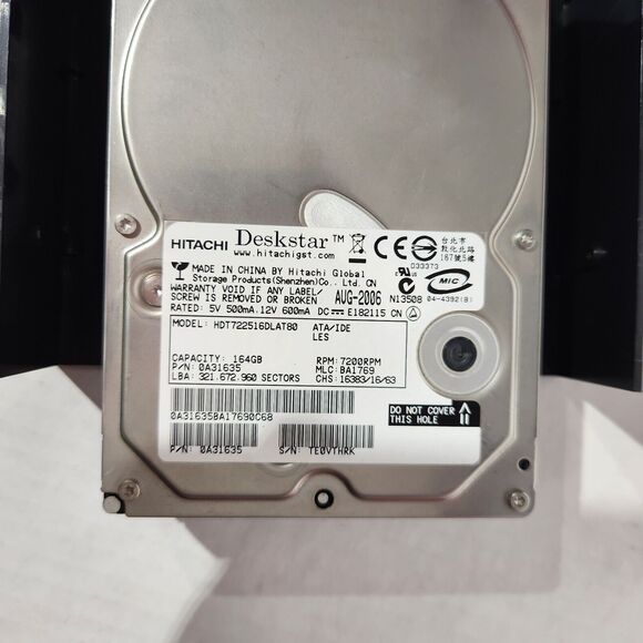Hitachi Deskstar 164 GB 7200 RPM Hard Drive w/ Microboards Control Panel Display - Picture 7 of 9